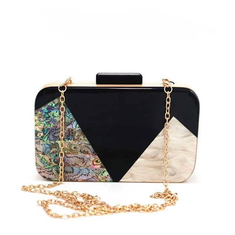 Vintage patchwork acrylic fashion chain bag personality single shoulder crossbody bag 633463139276 Sleek Bags, Perfect Prices Vintage patchwork acrylic fashion chain bag personality single shoulder crossbody bag 633463139276 Sleek Bags, Perfect Prices