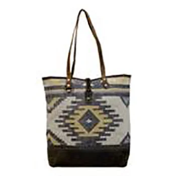 Yellow Patchy Cotton Rug Tote Bag Premium Handbags At Exclusive Prices