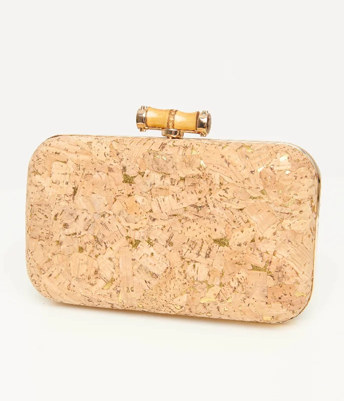 1950s Cork Clutch Handbag Trendy Bags, Huge Savings