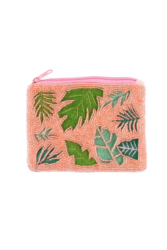 Island Clutch Mini / Pink Palm Carry Elegance For Less