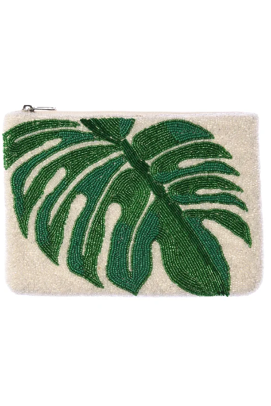 Palm Springs Clutch / White Palm Stylish Handbags At Unbeatable Discounts