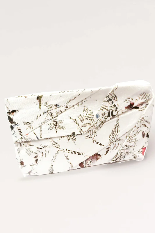 Complex Pleats Hemp Clutch Bag / Print Designer Bags At Low Prices