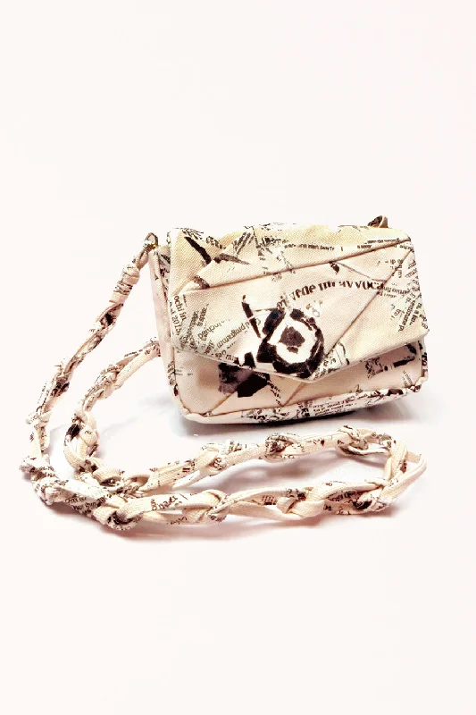 Complex Pleats Clutch Bag with Strap / Print Trendy Purses, Limited Offer