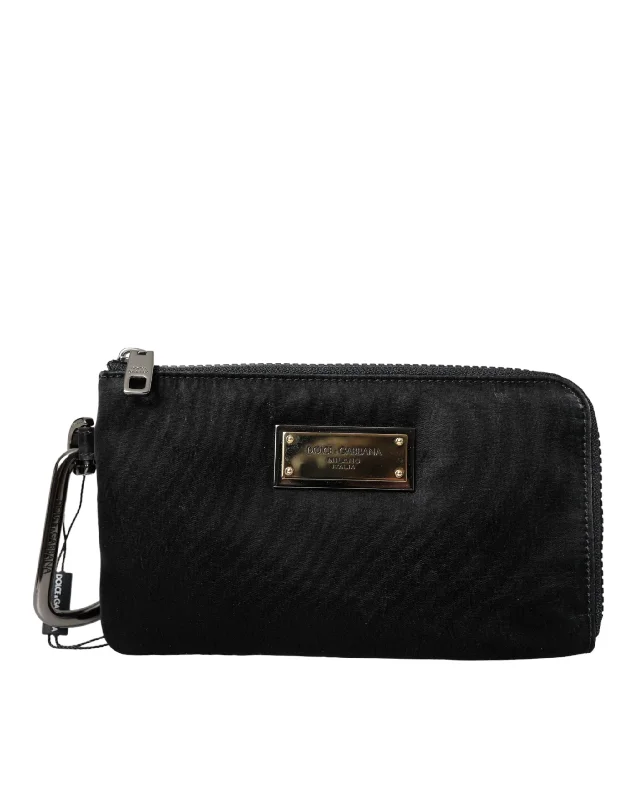 Dolce & Gabbana Black Nylon Logo Plaque Keyring Pouch Clutch Bag The Best Handbag Deals Are Available Now Dolce & Gabbana Black Nylon Logo Plaque Keyring Pouch Clutch Bag The Best Handbag Deals Are Available Now