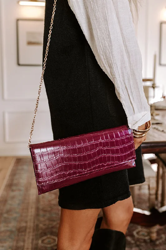 Fashionably Late Faux Leather Clutch in Wine Limited-Time Sale On Trendy Handbags – Don't Miss Out Fashionably Late Faux Leather Clutch in Wine Limited-Time Sale On Trendy Handbags – Don't Miss Out