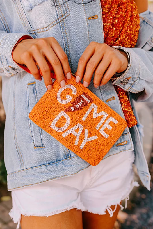 Game Day Beaded Clutch In Orange Final Call – Shop Stylish Bags Before They're Gone