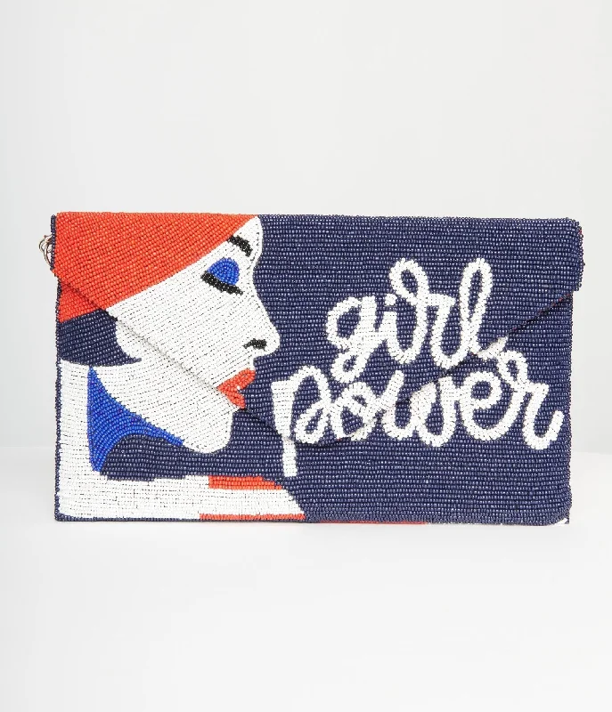 Girl Power Beaded Clutch Designer Bags, Low Prices