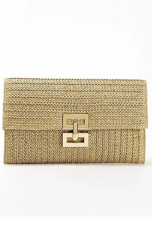 Straw Weave Clutch Bag Trendy Purses At Unbeatable Discounts
