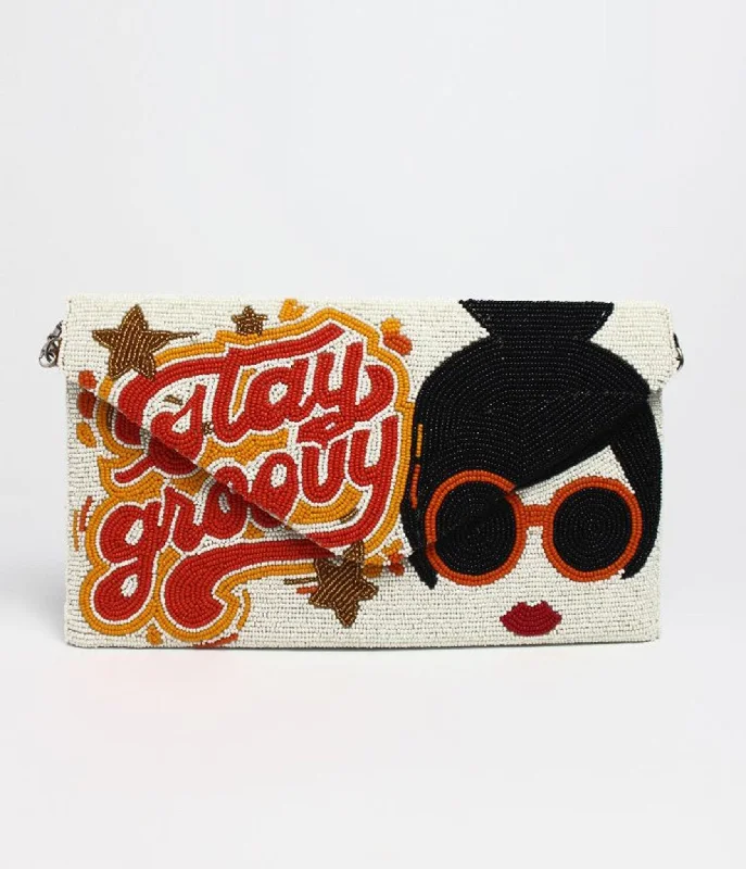 Stay Groovy Beaded Clutch Flash Sale On Handbags
