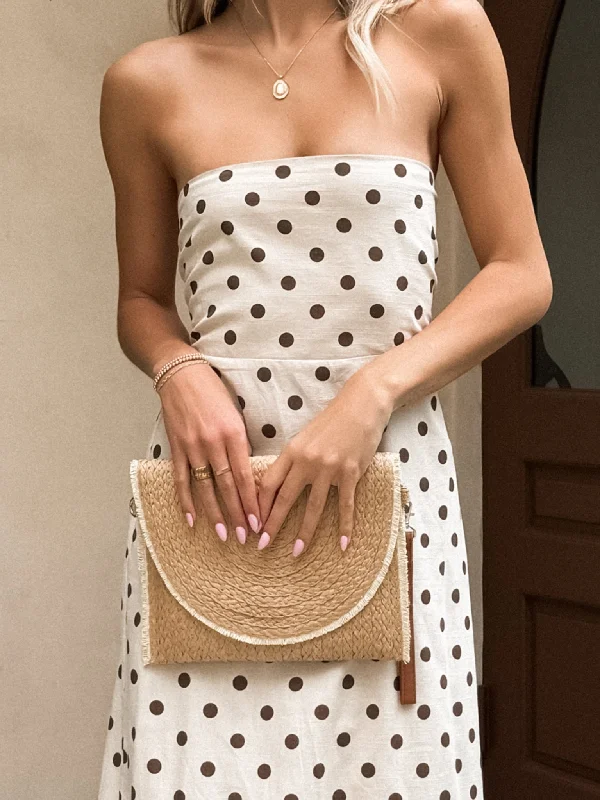 Santorini Straw Clutch Bag Iconic Handbags At Unbeatable Prices