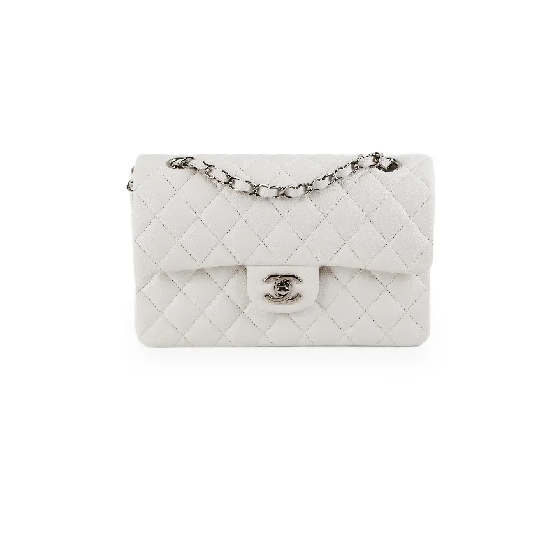 Stylish Bags For Fashion Bloggers Chanel Caviar Small Double Classic Flap White 30 series Trendy Purses, Limited Offer Stylish Bags For Fashion Bloggers Chanel Caviar Small Double Classic Flap White 30 series Trendy Purses, Limited Offer