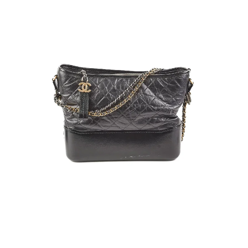 Mega Sale Chanel Gabriel Medium Hobo Calfskin Black Must-Have Bags, Big Discounts