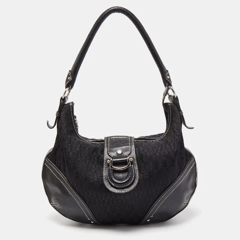 Aigner  Signature Canvas And Leather Zip Hobo Luxury Totes At The Lowest Prices Of The Season