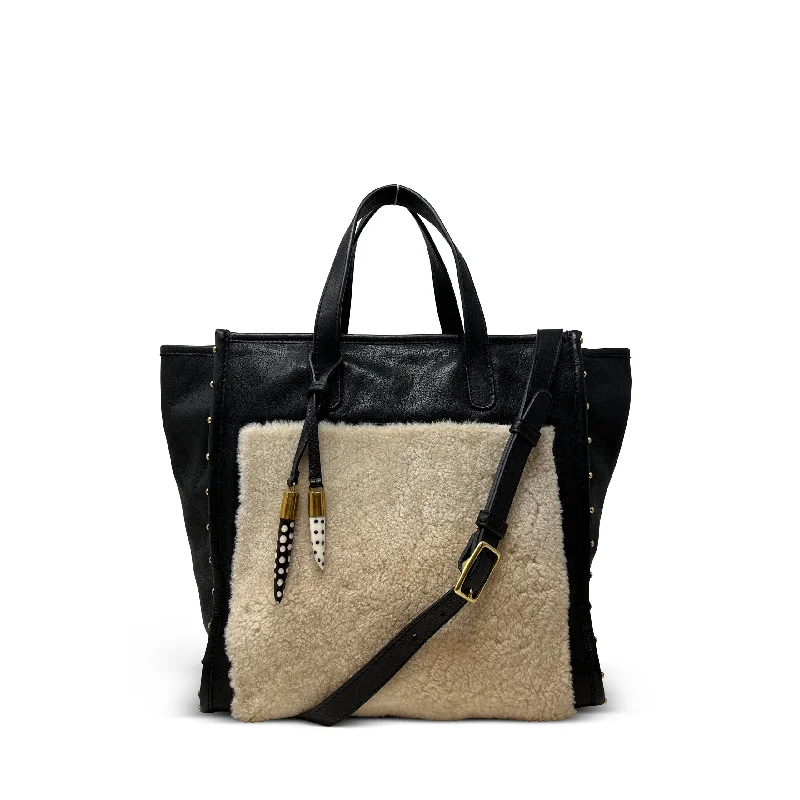 Urban Style Promotions Ballabriggs Tote - Natural Shearling & Black Leather Shop Timeless And Trendy Bags At Limited-Time Discounts Urban Style Promotions Ballabriggs Tote - Natural Shearling & Black Leather Shop Timeless And Trendy Bags At Limited-Time Discounts