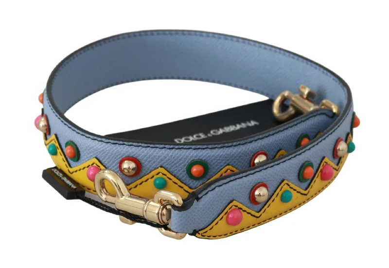 Rustic Bags For Outdoor And Nature-Inspired Looks Dolce & Gabbana Blue & Yellow Color Block Leather Shoulder Bag Strap Elegant Bags, Limited Stock Rustic Bags For Outdoor And Nature-Inspired Looks Dolce & Gabbana Blue & Yellow Color Block Leather Shoulder Bag Strap Elegant Bags, Limited Stock