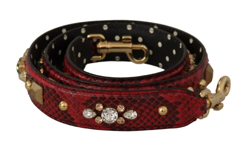 Fresh Fashion Discounts Dolce & Gabbana Red Python Leather Shoulder Bag Women's Strap Affordable Elegance, Grab Yours Fresh Fashion Discounts Dolce & Gabbana Red Python Leather Shoulder Bag Women's Strap Affordable Elegance, Grab Yours