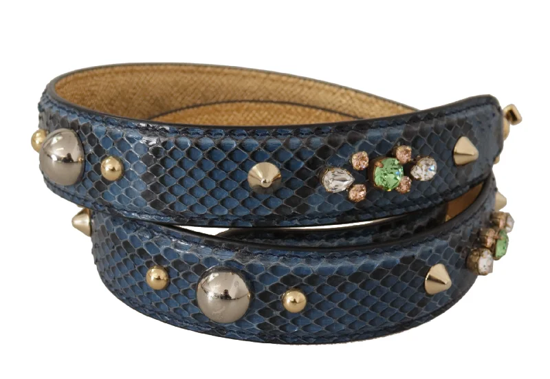 Dolce & Gabbana Elegant Leather Shoulder Bag Strap in Women's Blue Fashionable Bags With Special Seasonal Offers Dolce & Gabbana Elegant Leather Shoulder Bag Strap in Women's Blue Fashionable Bags With Special Seasonal Offers