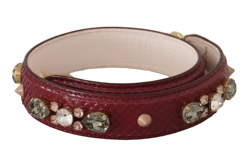 Cozy Comfort Style Sale Dolce & Gabbana Elegant Python Leather Bag Strap in Women's Bordeaux Designer Bags At Low Prices Cozy Comfort Style Sale Dolce & Gabbana Elegant Python Leather Bag Strap in Women's Bordeaux Designer Bags At Low Prices
