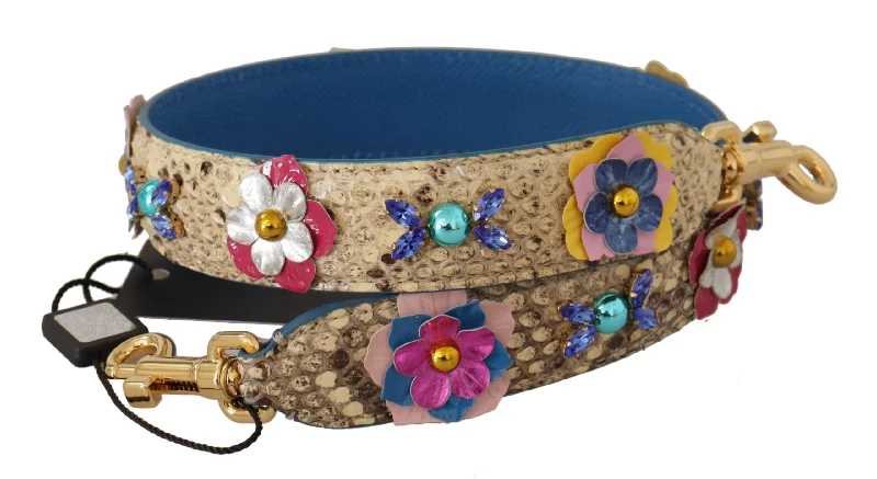 Bags For Personalized Gifts Dolce & Gabbana Elegant Beige Python Leather Women's Strap Statement Bags With Exclusive Savings Bags For Personalized Gifts Dolce & Gabbana Elegant Beige Python Leather Women's Strap Statement Bags With Exclusive Savings