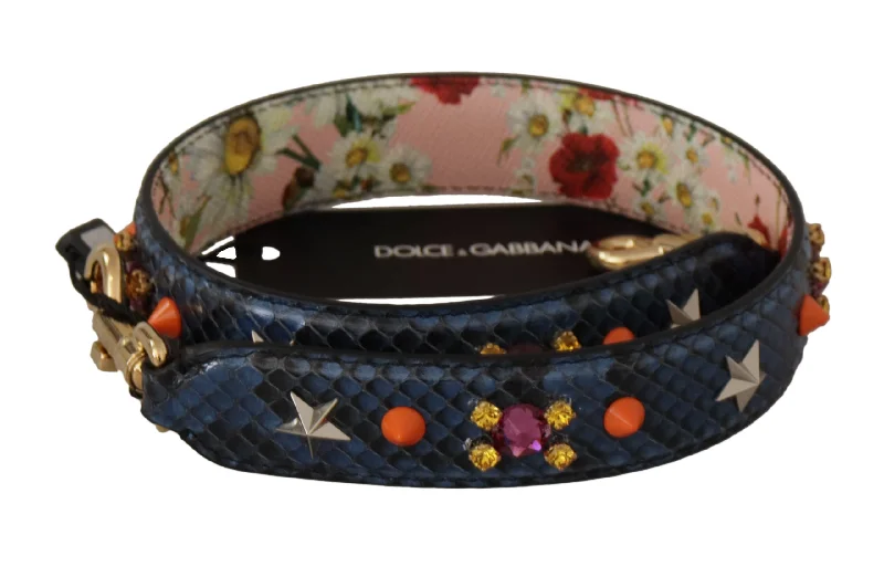 Affordable Bags For Budget Shoppers Dolce & Gabbana Elegant Blue Python Leather Bag Women's Strap Grab Stylish Bags Before They're Gone Affordable Bags For Budget Shoppers Dolce & Gabbana Elegant Blue Python Leather Bag Women's Strap Grab Stylish Bags Before They're Gone
