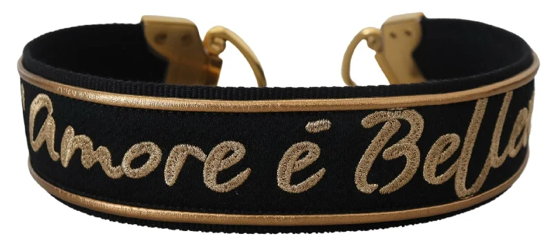 Dolce & Gabbana Elegant Gold Black Shoulder Bag Women's Strap Your Perfect Bag At The Perfect Price Dolce & Gabbana Elegant Gold Black Shoulder Bag Women's Strap Your Perfect Bag At The Perfect Price