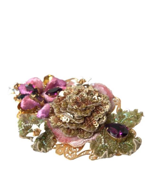 Summer Fashion Dolce & Gabbana Floral Crystal Sequined Hair Clip Don't Miss Out – Shop Fashionable Bags At Special Rates Summer Fashion Dolce & Gabbana Floral Crystal Sequined Hair Clip Don't Miss Out – Shop Fashionable Bags At Special Rates