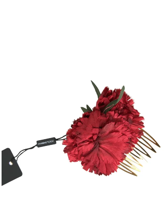 Luxury Fashion Dolce & Gabbana Floral Silk and Brass Hair Comb Limited-Time Handbag Sale Luxury Fashion Dolce & Gabbana Floral Silk and Brass Hair Comb Limited-Time Handbag Sale