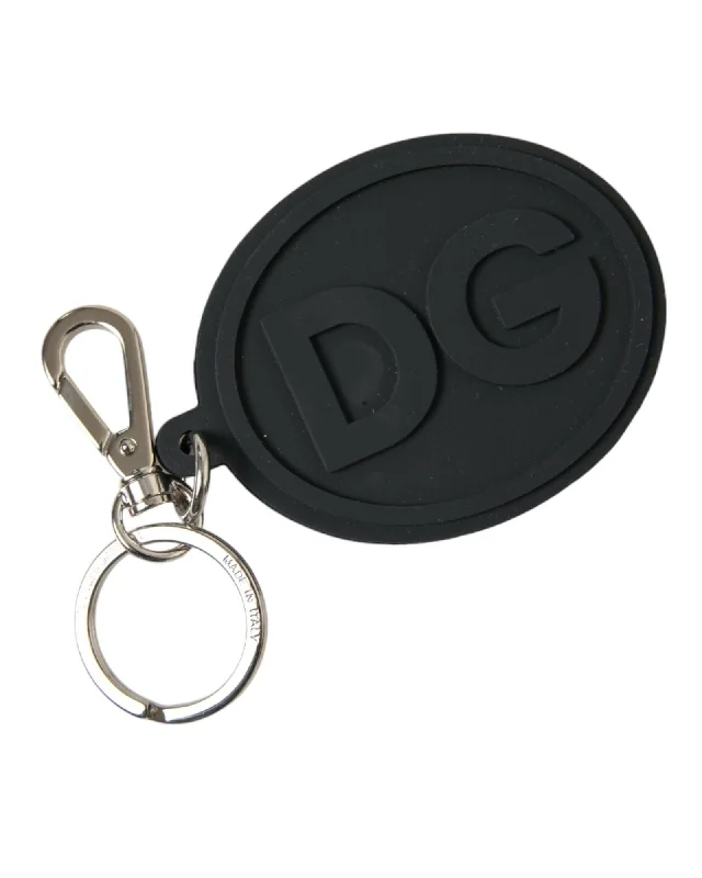 Effortless Style, Endless Impact Dolce & Gabbana Brass Metal Keyring with Black Rubber DG Logo Exclusive Discounts On Stylish Handbags Effortless Style, Endless Impact Dolce & Gabbana Brass Metal Keyring with Black Rubber DG Logo Exclusive Discounts On Stylish Handbags