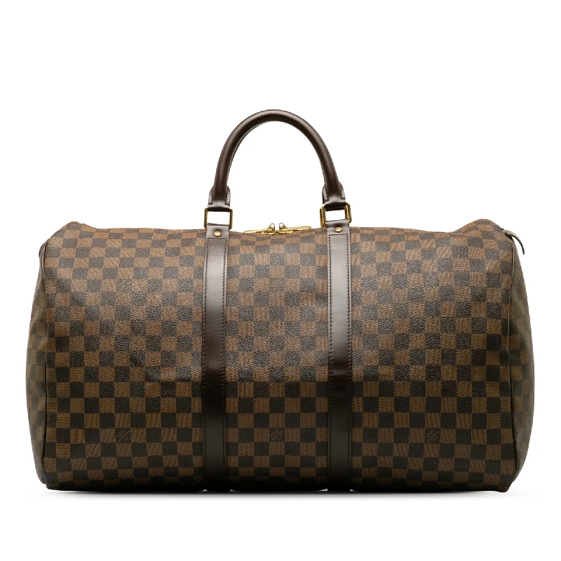 Brown Louis Vuitton Damier Ebene Keepall 50 Travel Bag Luxury Handbags, Budget-Friendly
