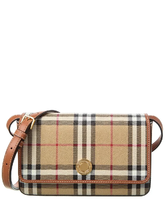 Limited Time Burberry Hampshire E-Canvas & Leather Shoulder Bag Stylish Handbags With Exclusive Online Discounts Limited Time Burberry Hampshire E-Canvas & Leather Shoulder Bag Stylish Handbags With Exclusive Online Discounts