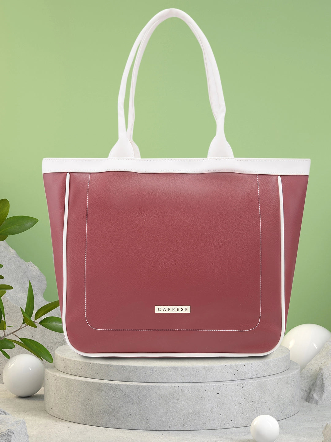 Fashion Forward, Function First Caprese Tivoli Tote Medium Maroon Elevate Your Style With Our Handbag Sale