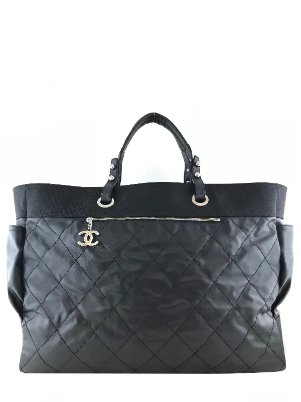 Chanel Quilted Coated Canvas Paris Biarritz Weekender Travel Bag Everyday Elegance At Special Prices