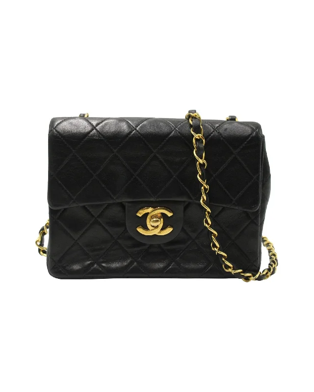 Chanel Vintage Classic Mini Square Flap Bag in Black Leather Fashionable Handbags, Limited-Time Deals Chanel Vintage Classic Mini Square Flap Bag in Black Leather Fashionable Handbags, Limited-Time Deals