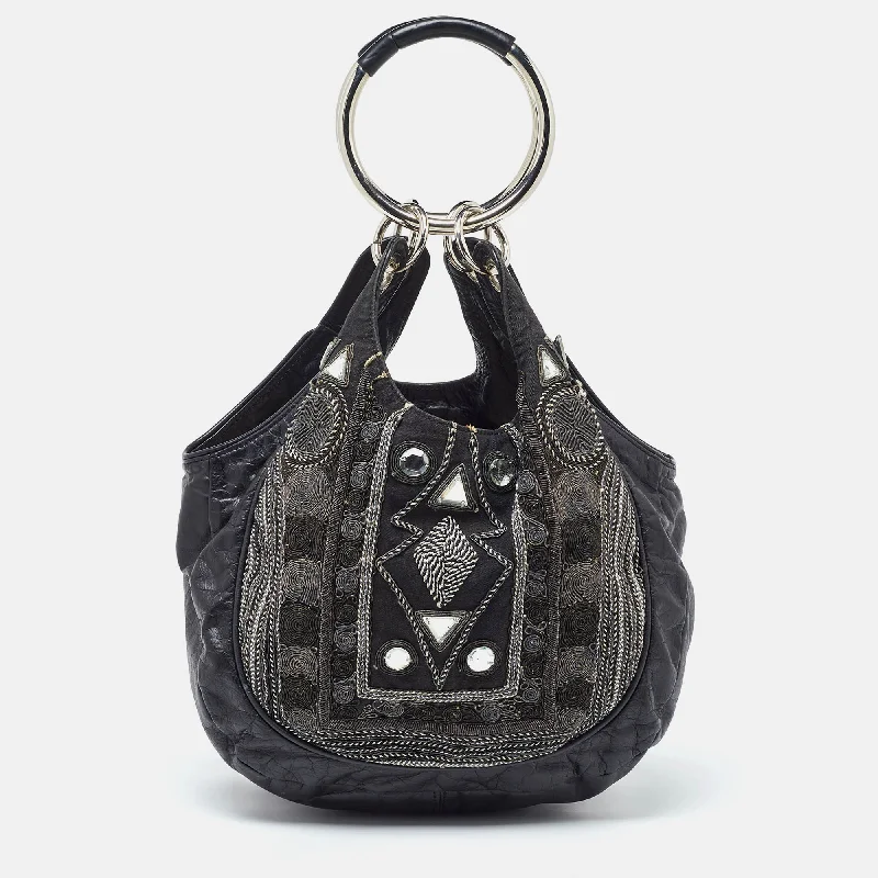 Chloe  Leather Embellished Ring Handle Hobo Handbag Deals For Every Occasion
