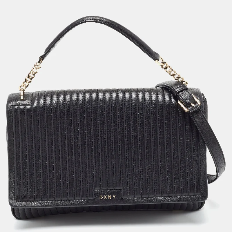 Dkny Pinstripe Quilted Leather Gansevoort Flap Top Handle Bag Luxury Handbags, Budget-Friendly Dkny Pinstripe Quilted Leather Gansevoort Flap Top Handle Bag Luxury Handbags, Budget-Friendly