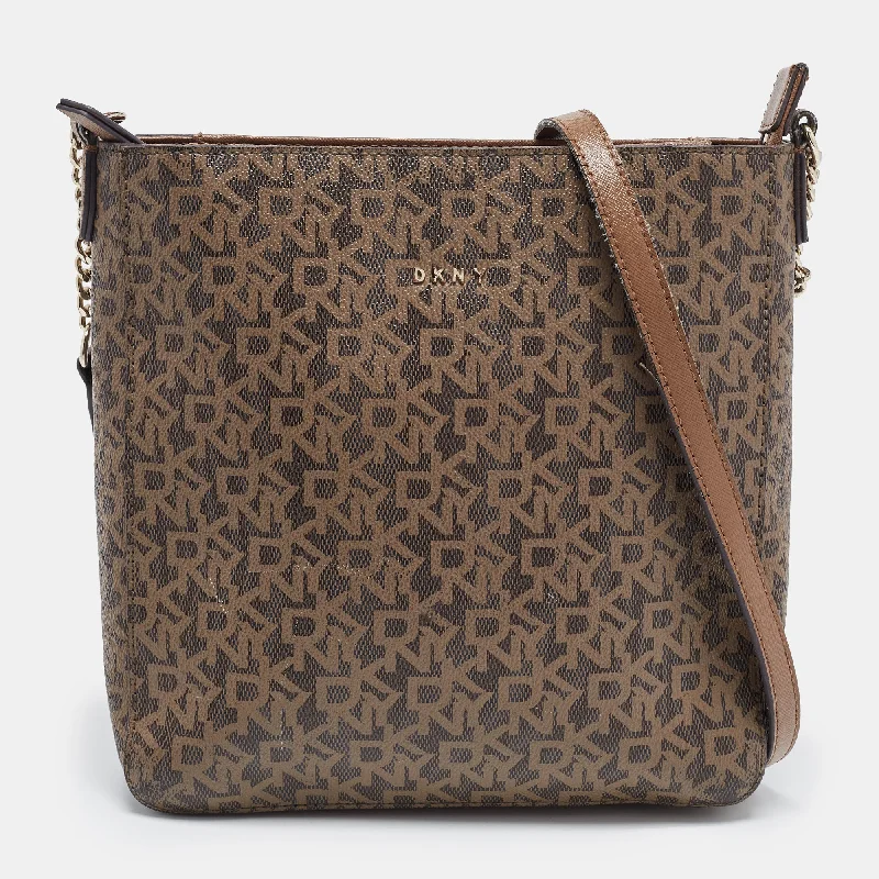 Dkny Signature Coated Canvas And Leather Zip Messenger Bag Carry Elegance For Less Dkny Signature Coated Canvas And Leather Zip Messenger Bag Carry Elegance For Less
