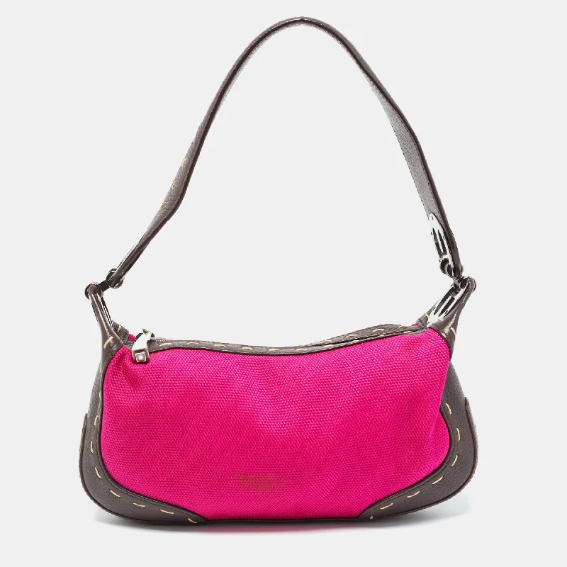 Escada Magenta/dark Leather And Canvas Small Eluna Bag Don't Miss Out – Shop Fashionable Bags At Special Rates Escada Magenta/dark Leather And Canvas Small Eluna Bag Don't Miss Out – Shop Fashionable Bags At Special Rates