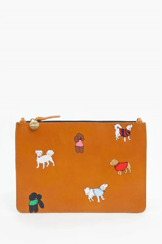 High-End Style Discounts Flat Clutch W/ Tabs In Cuoio Fashion Bags, Limited Offer