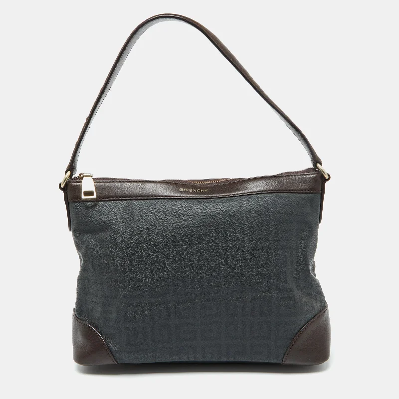 Givenchy Grey/dark Brown Monogram Coated Canvas And Leather Hobo Affordable Luxury – Exclusive Savings On Premium Bags Givenchy Grey/dark Brown Monogram Coated Canvas And Leather Hobo Affordable Luxury – Exclusive Savings On Premium Bags
