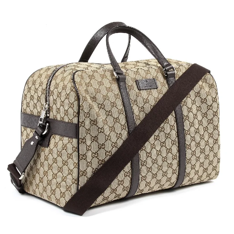 Gucci Classic Luggage Original GG Canvas Carry On Duffle Travel Bag 449167 Fashionable Handbags At Must-Have Prices Gucci Classic Luggage Original GG Canvas Carry On Duffle Travel Bag 449167 Fashionable Handbags At Must-Have Prices