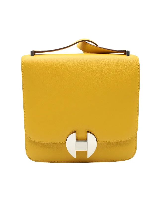 Hermes Evercolor 2002 20 Shoulder Bag in 'Jaune Ambre' Mustard Yellow Leather Luxury Totes, Affordable Prices Hermes Evercolor 2002 20 Shoulder Bag in 'Jaune Ambre' Mustard Yellow Leather Luxury Totes, Affordable Prices