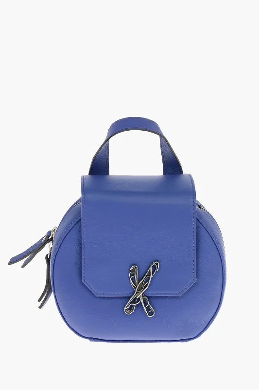 Ixos Leather Cincilla Mini Shoulder Bag With Silver Logo Flash Sale On Handbags