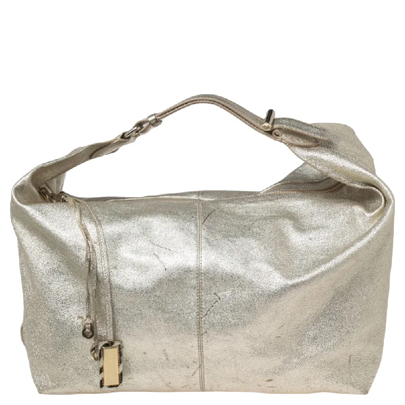 Jimmy Choo Metallic  Leather Zip Hobo Chic And Affordable Bags – Grab Yours Today