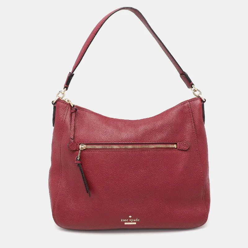 Kate Spade Burgundy Leather Jackson Street Hayden Hobo.. Your Perfect Bag At The Perfect Price Kate Spade Burgundy Leather Jackson Street Hayden Hobo.. Your Perfect Bag At The Perfect Price