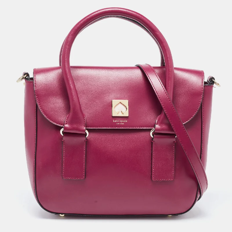 Kate Spade Fuchsia Leather Satchel Designer Bags At Low Prices