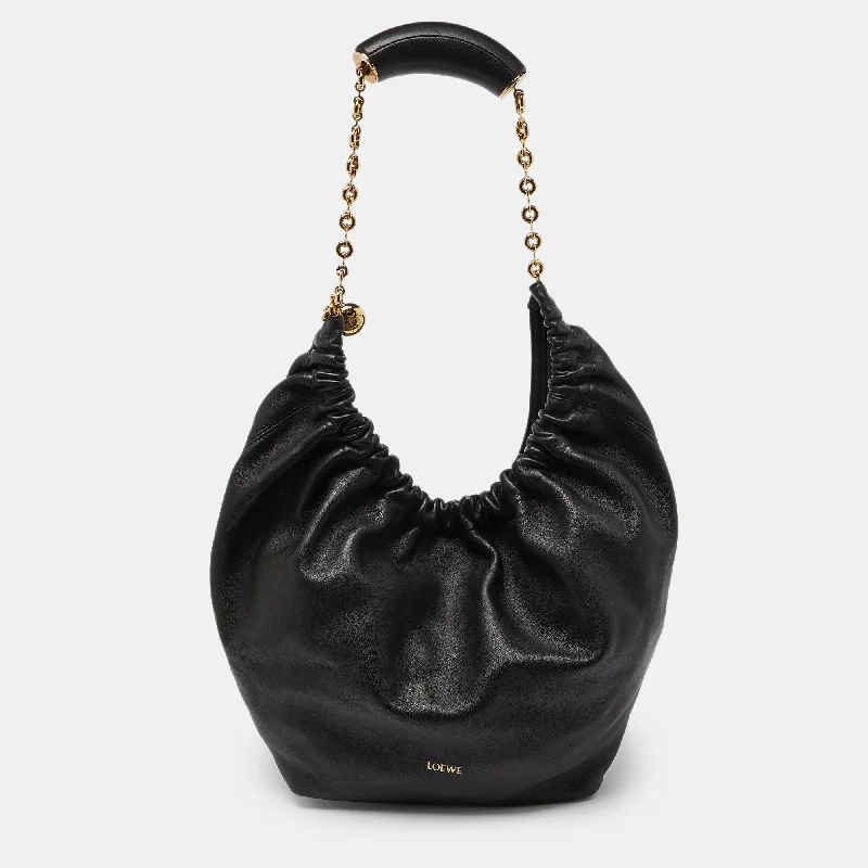 Loewe Black Leather Medium Squeeze Bag Seasonal Sale On Trendy Handbags