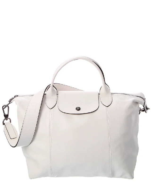 Lightweight And Affordable Bags Longchamp Le Pliage Cuir Medium Leather Logo Strap & Short Handle Tote Trendy Purses At Exclusive Promotional Rates Lightweight And Affordable Bags Longchamp Le Pliage Cuir Medium Leather Logo Strap & Short Handle Tote Trendy Purses At Exclusive Promotional Rates