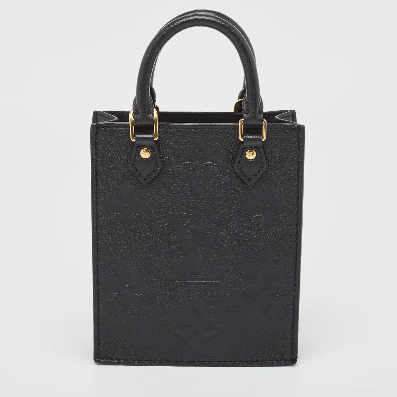 Louis Vuitton Black Monogram Empreinte Leather Petit Sac Plat Bag Best-Selling Bags Now At Exclusive Promotional Prices