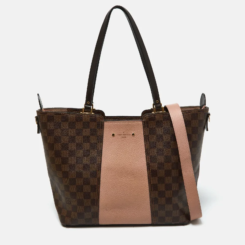 Louis Vuitton Magnolia Damier Ebene Canvas And Taurillon Leather Jersey Bag Elegant Totes At Limited-Time Prices Louis Vuitton Magnolia Damier Ebene Canvas And Taurillon Leather Jersey Bag Elegant Totes At Limited-Time Prices
