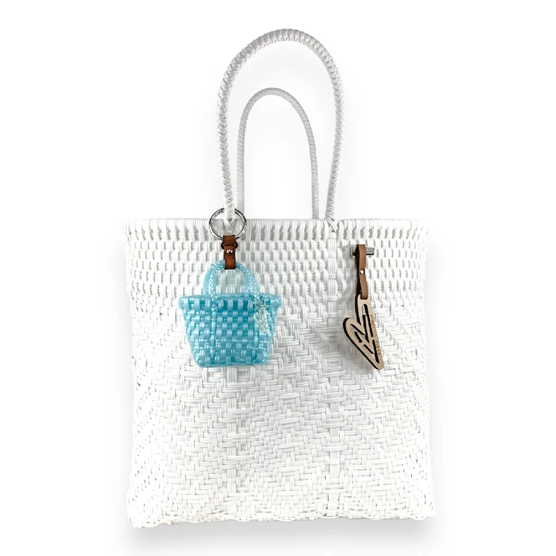 Inspired By You, Designed For You Maria Victoria | Tiny Tote Bag Charm | Metallic Baby Blue Grab Your Favorite Handbags For Less Inspired By You, Designed For You Maria Victoria | Tiny Tote Bag Charm | Metallic Baby Blue Grab Your Favorite Handbags For Less